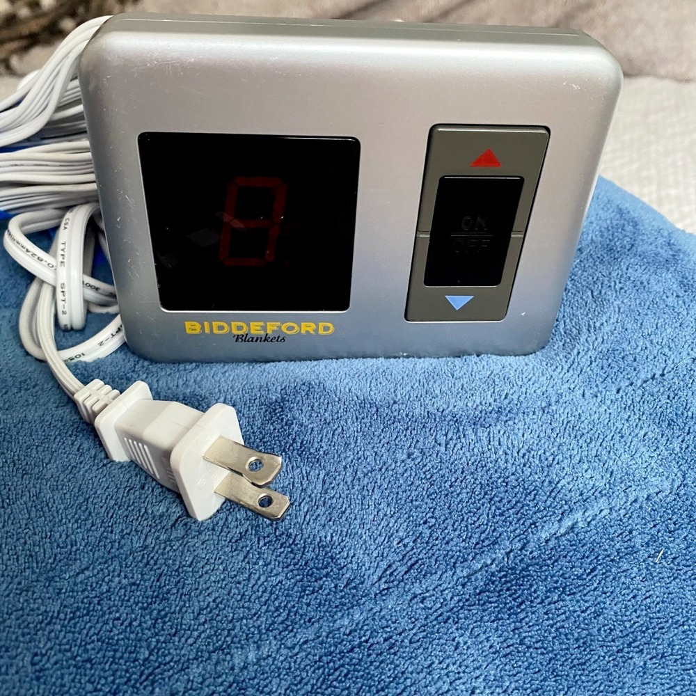 Biddeford Electric Blanket King Blue Heated Cover Dual Control Microplush, Fine! - Picture 6 of 8